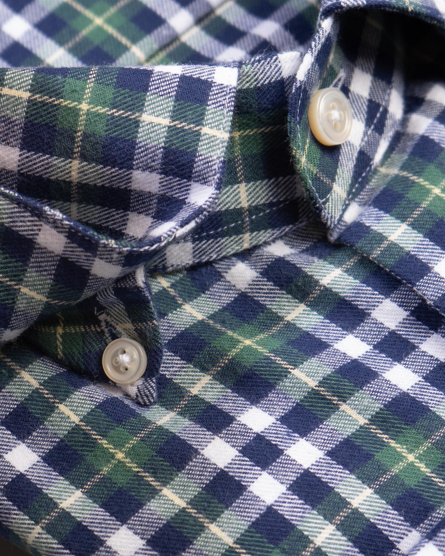 Skjorte - Flanell, tartan grønn