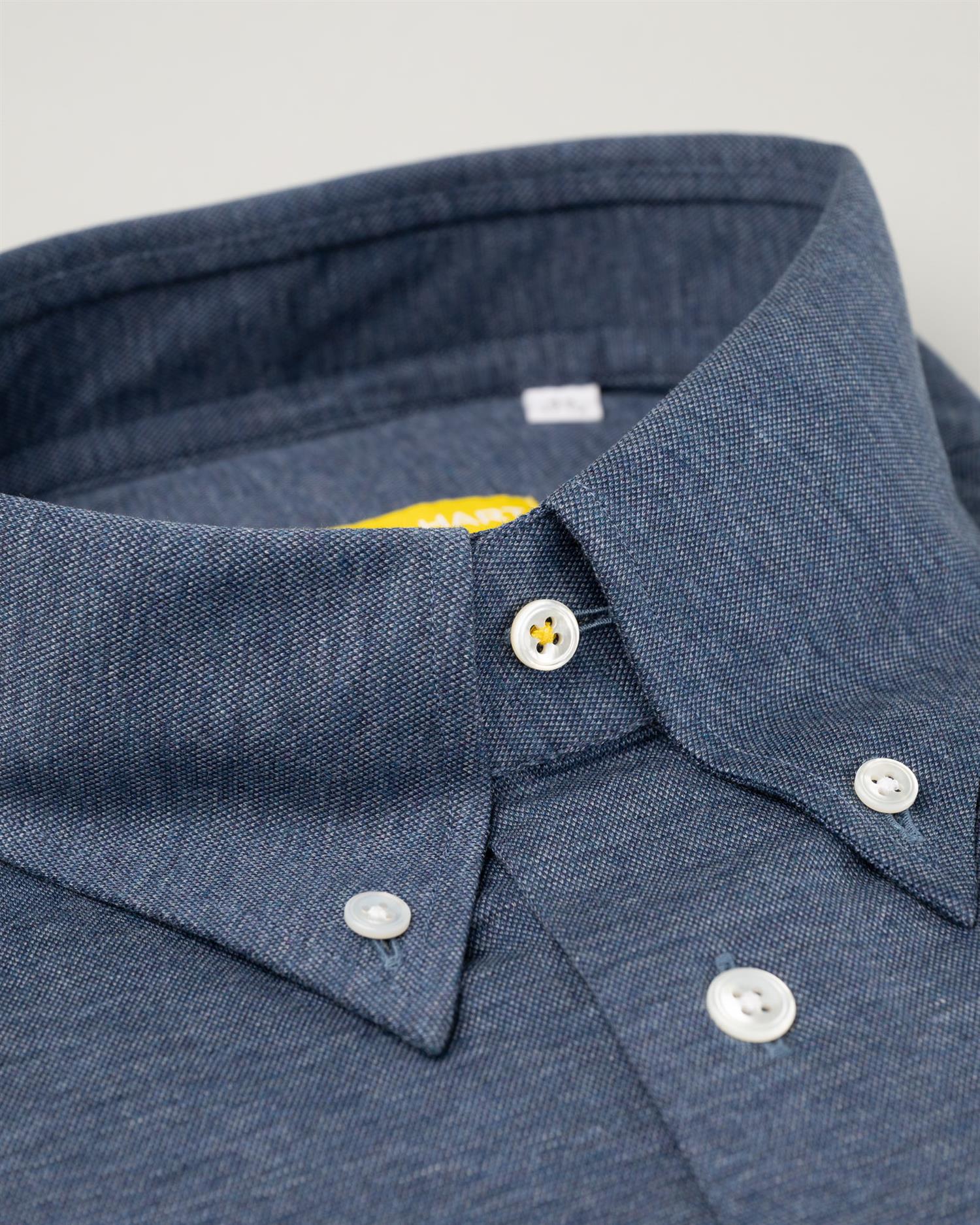 Skjorte - Pique, blå