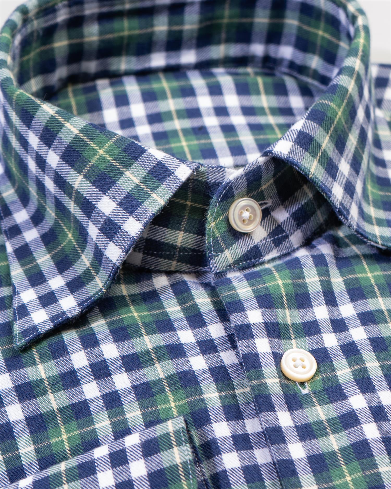 Skjorte - Flanell, tartan grønn