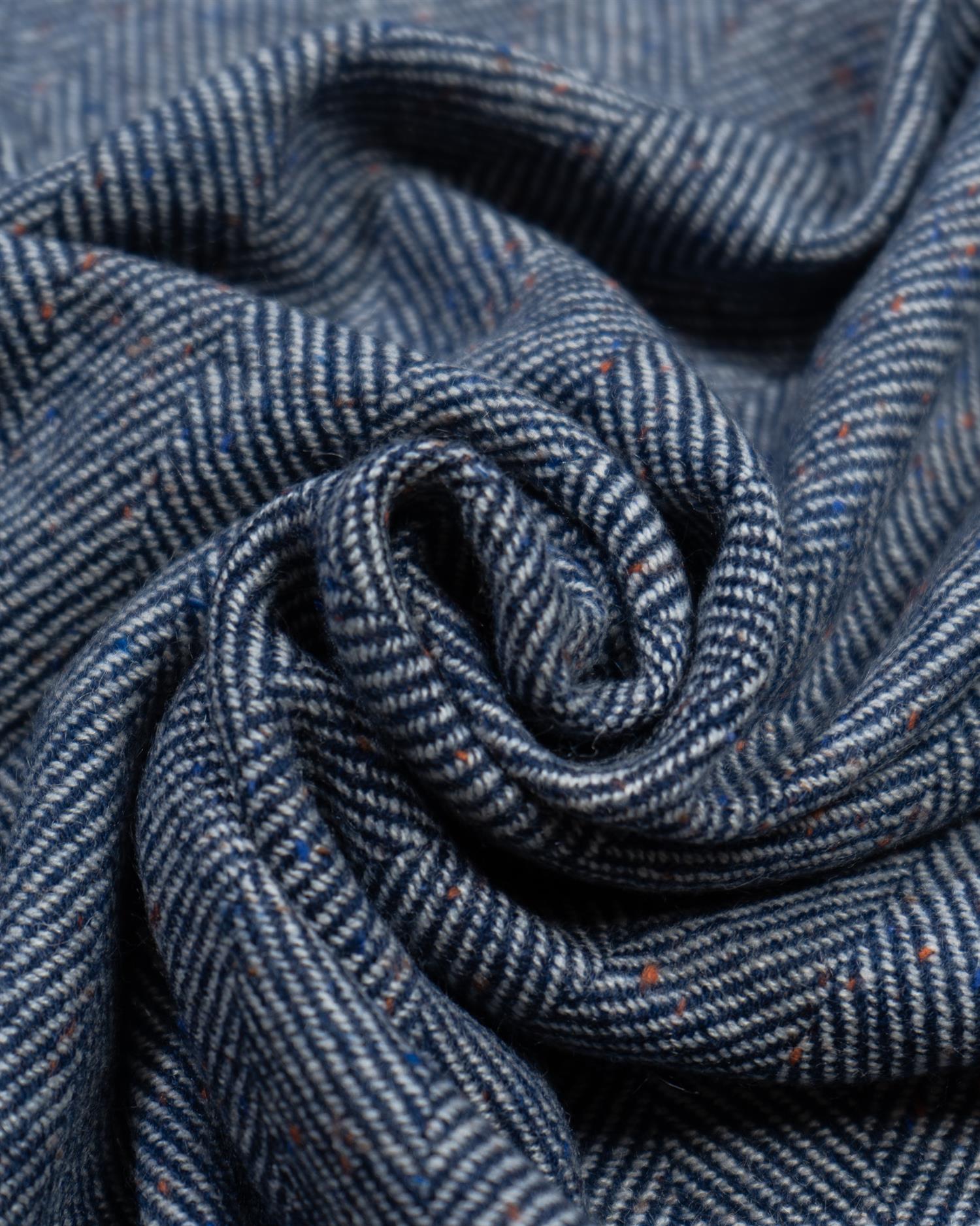 Skjerf - Kasjmir, marineblå donegal