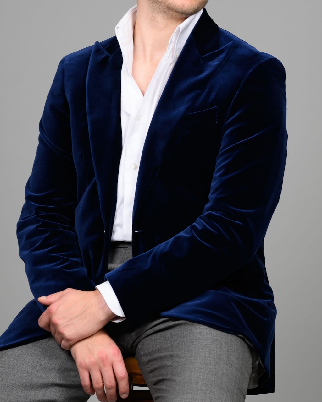 Blazer - Velvet, blå