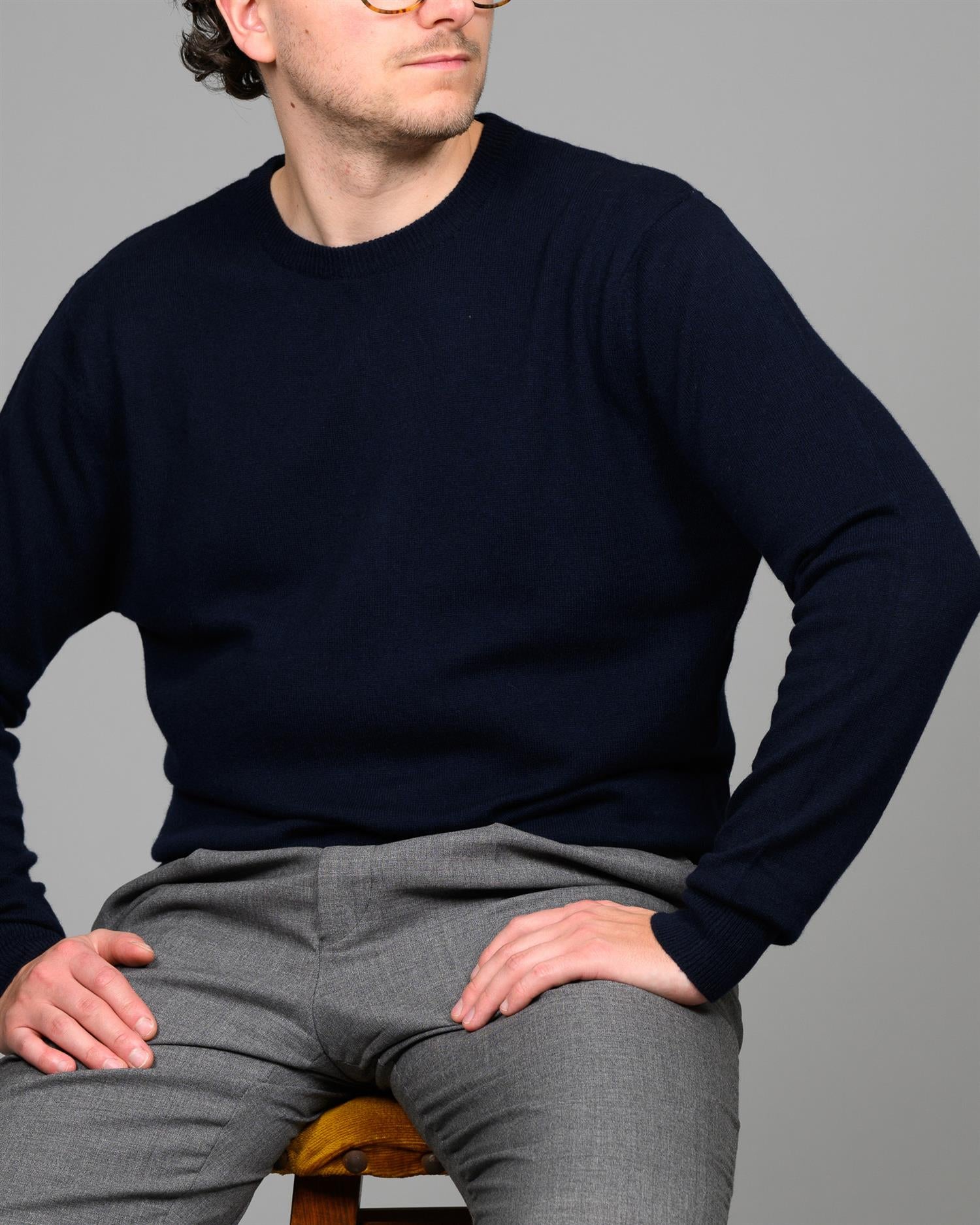 Genser - Kasjmir, marineblå