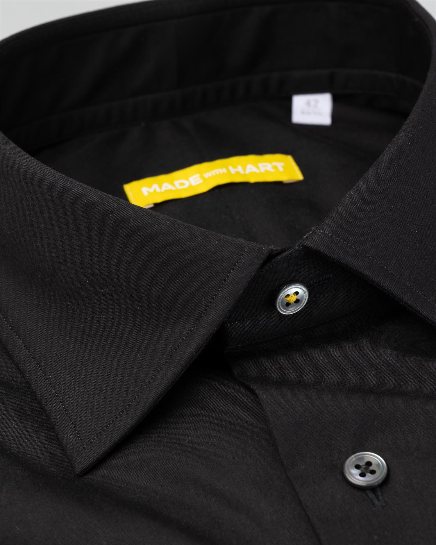 Skjorte - Poplin, sort