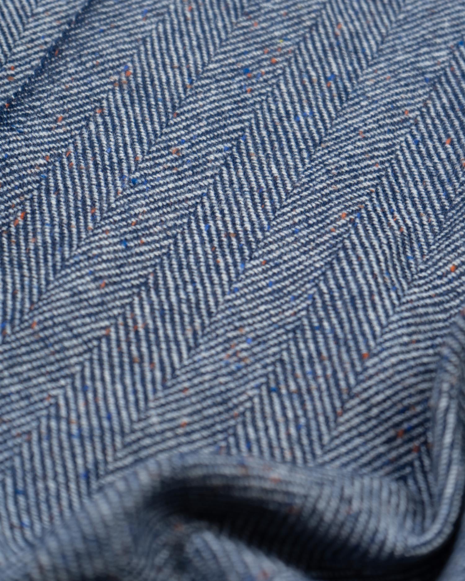 Skjerf - Kasjmir, marineblå donegal