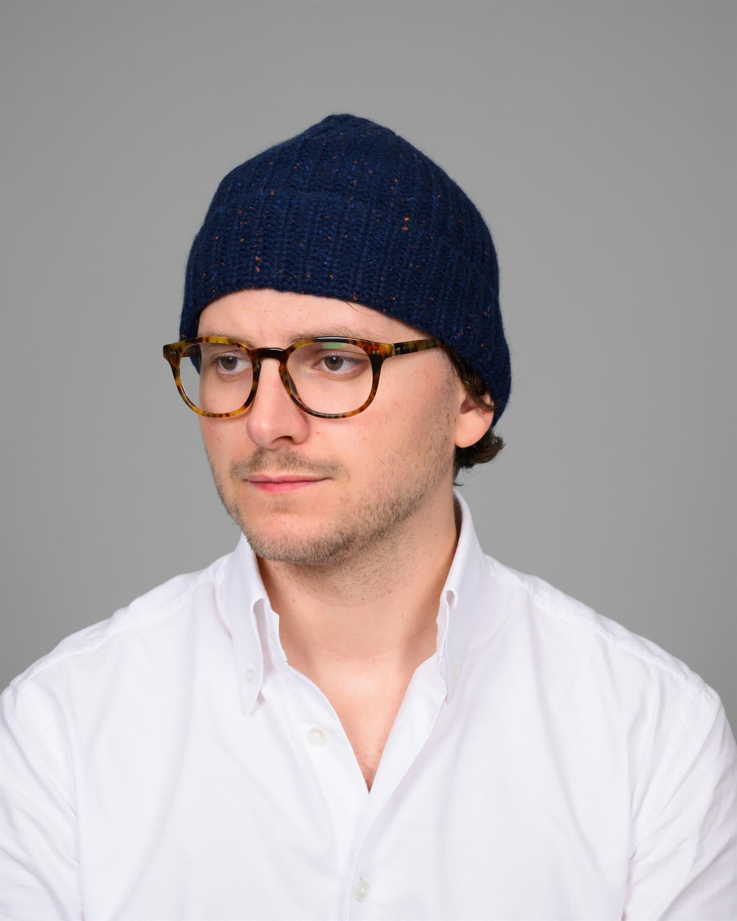 Lue - Kasjmir, marineblå donegal