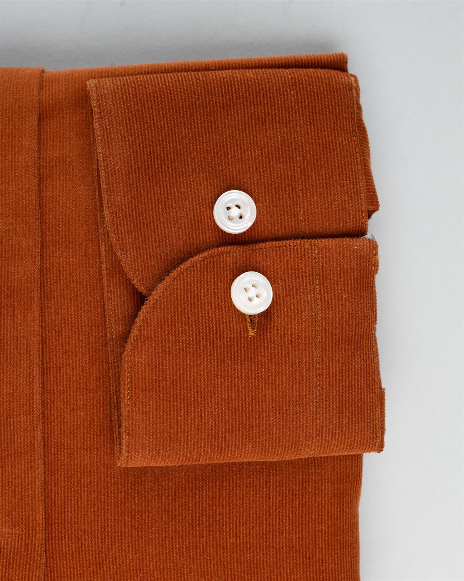 Skjorte - Kordfløyel, rustrød