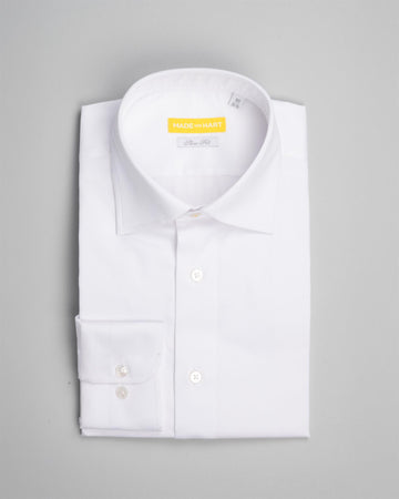 Skjorte - enkel mansjett, hvit